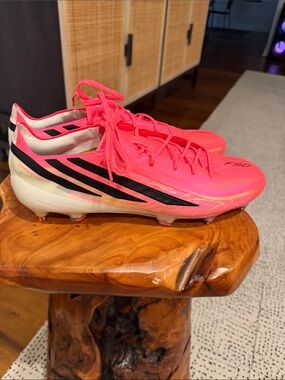 Adidas hyperfast elite SG Pink and Black F50 Soccer Cleats
